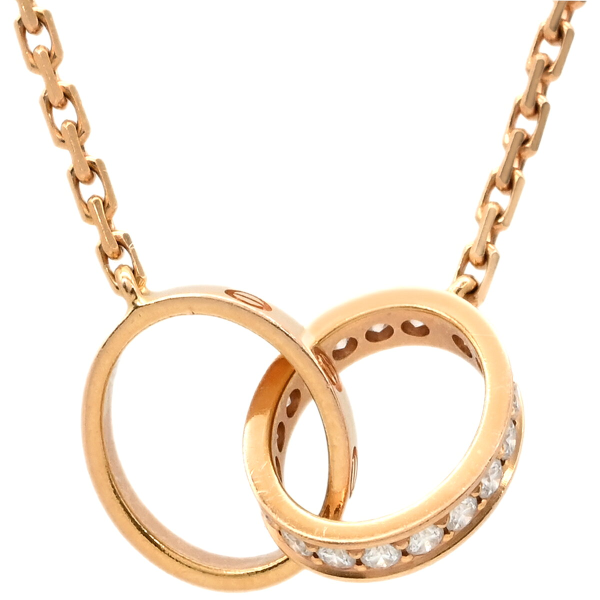 樂天商城 - カルティエ Cartier ネックレス Love ネックレス セミパヴェ ピンクゴールド Cartier 18金 750PG PG ベビーラブ ダイヤ 18K 【中古】