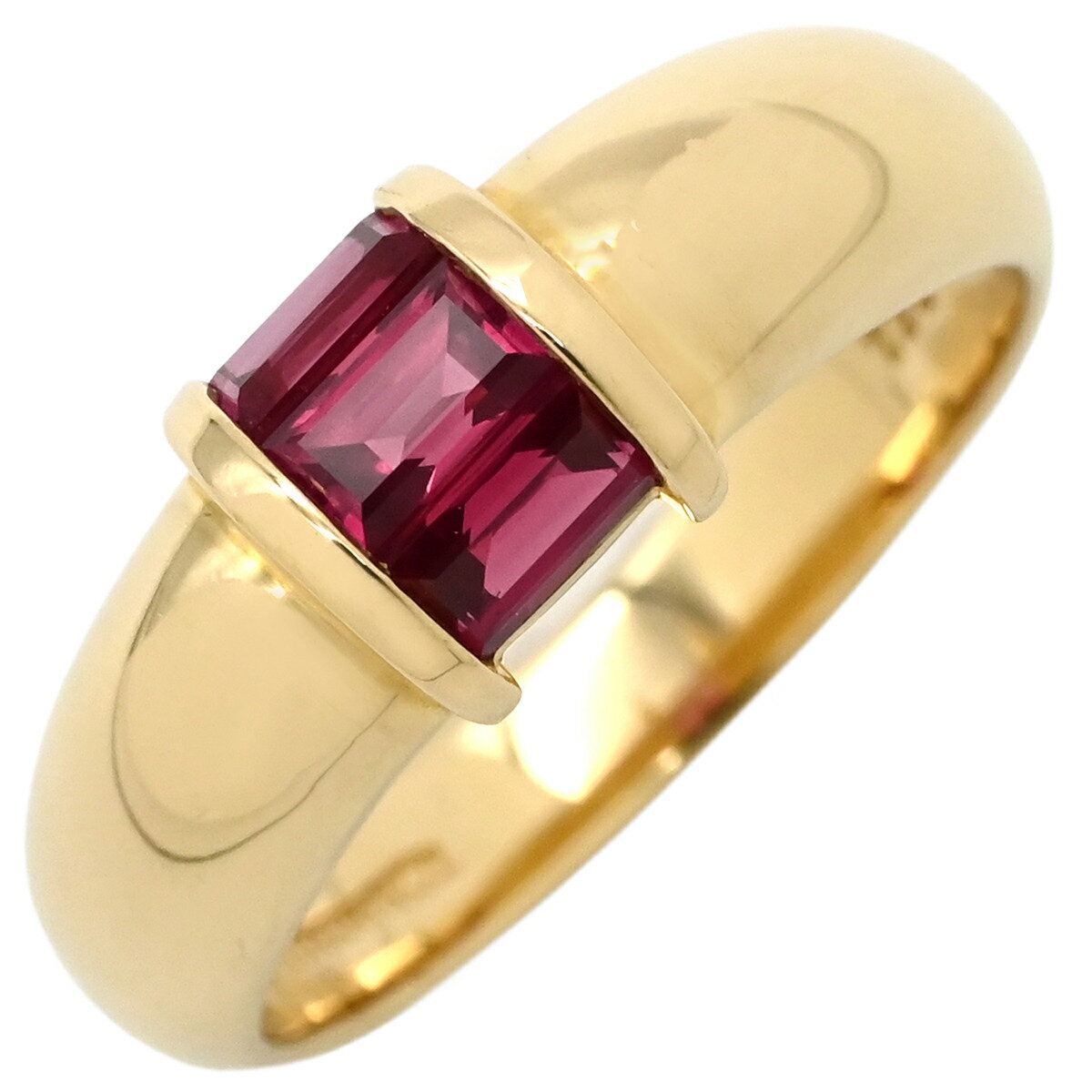 樂天商城 - ティファニー Tiffany & Co リング 指輪 ルビー スタッキング レッド×イエローゴールド T＆Co. 18K 750 YG 3P 3石 バケットミックスカット 9号 【中古】