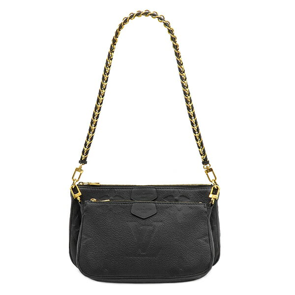 樂天商城 - ルイヴィトン LOUIS VUITTON ショルダーバッグ ミュルティ ポシェット アクセソワール モノグラムアンプラント ノワール ゴールド金具 M80399 RFID 【保存袋】 【中古】
