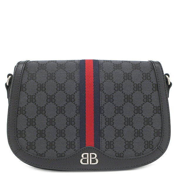 gucci///////////////\\\\\\\\\\\\\\\\\\\\\\\\\\\\\\\' - バレンシアガ BALENCIAGA ショルダーバッグ ザ ハッカー プロジェクト ショルダーバッグ キャンバス レザー ブラック 黒 GUCCI グッチ 680121 【箱】 【中古】