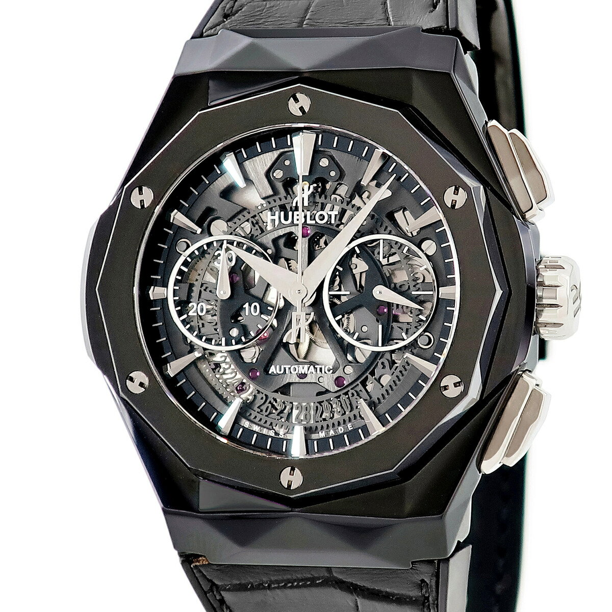 樂天商城 - ウブロ HUBLOT アエロフュージョン クロノグラフ オーリンスキー ブラックマジック 525.CS.0170.RX.ORL19 メンズ 腕時計自動巻き ブラック 【中古】