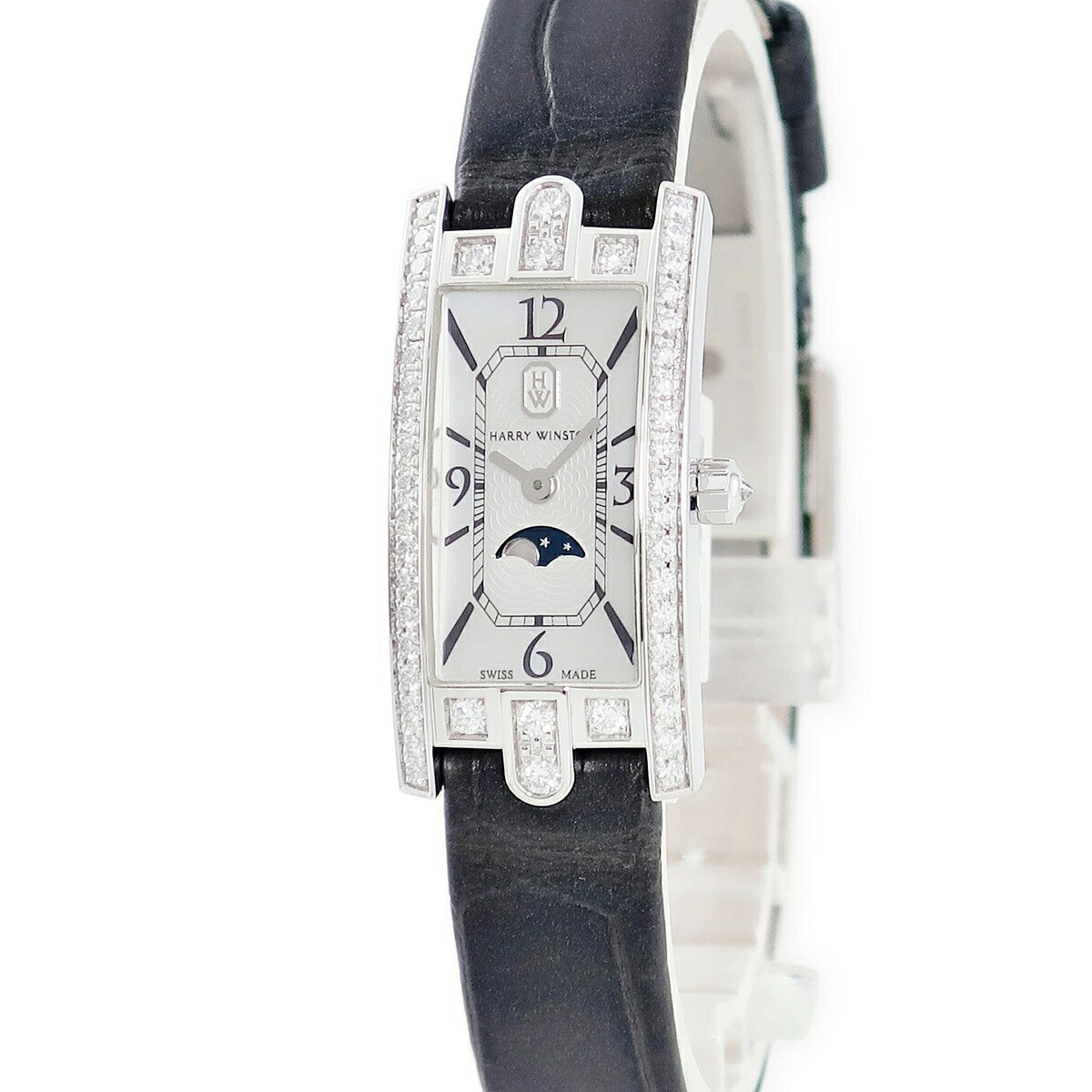 中古 ハリー ウィンストン HARRY WINSTON AVCQTZ19RR001 ホワイトシェル レディース 腕時計 ハリーウィンストン HARRY WINSTON アヴェニューC ミッドサイズ