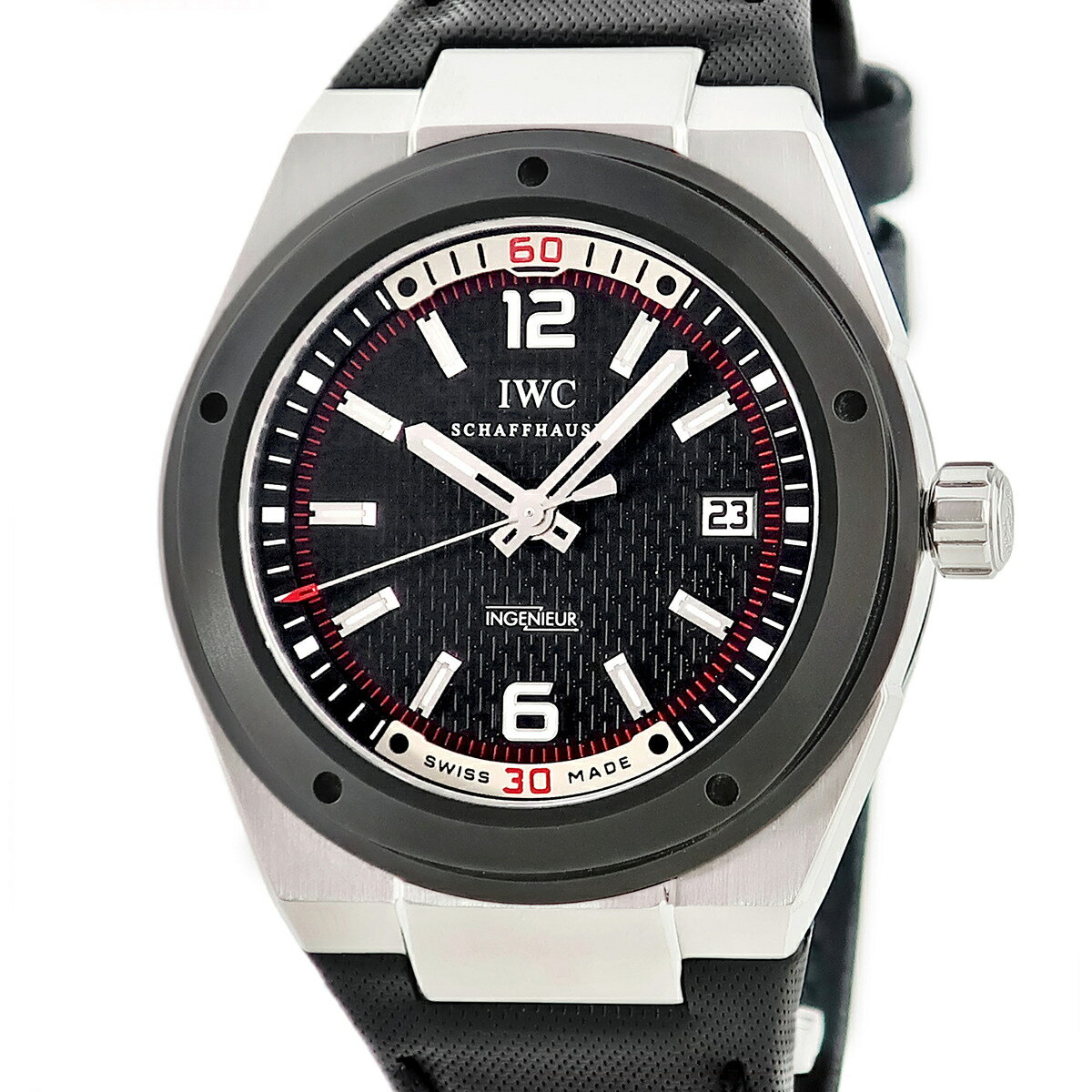 IWC IWC インヂュニア オートマティック IW323401 ブラック デイト シースルーバック ...