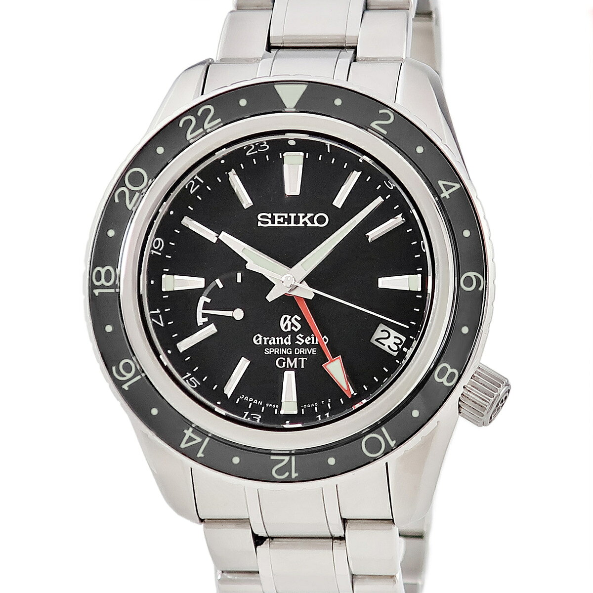 樂天商城 - グランドセイコー Grand Seiko スポーツコレクション スプリングドライブ GMT SBGE001 9R66-0AA0 ブラック メンズ 腕時計自動巻き ブラック 【中古】