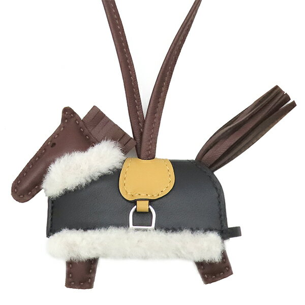 Rakuten - エルメス Hermes バッグチャーム ロデオ ロベオ プラッシュ アニョーミロ スイフト メリノウール テール×パイユ×ブラック シルバー金具 新品 未使用 黒 茶 ベージュ 2026年製 G 【箱】 【中古】