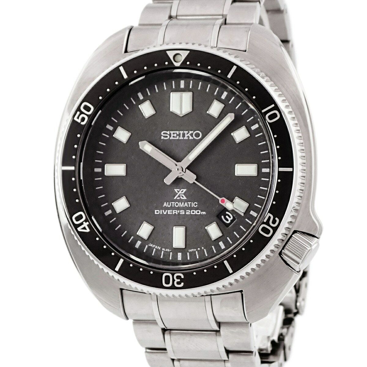 セイコー SEIKO プロスペックス 1970 メカニカルダイバーズ 現代デザイン SBDX047 8L35-01G0 植村直己 メンズ 腕時計自動巻き グレー 【中古】