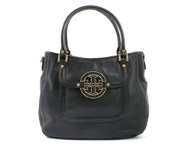 トリーバーチ TORY BURCH アマンダクラシック カーフレザー ハンドバッグ ブラック 50009500-001