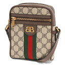 バレンシアガ ショルダーバッグ/クロスボディ バッグ中古 メンズ レディース ザ ハッカー プロジェクト BALENCIAGA × GUCCI コラボ ベージュ&エボニー&ダークブラウン&グリーン&レッド 680129 2103U 0001 BALENCIAGA