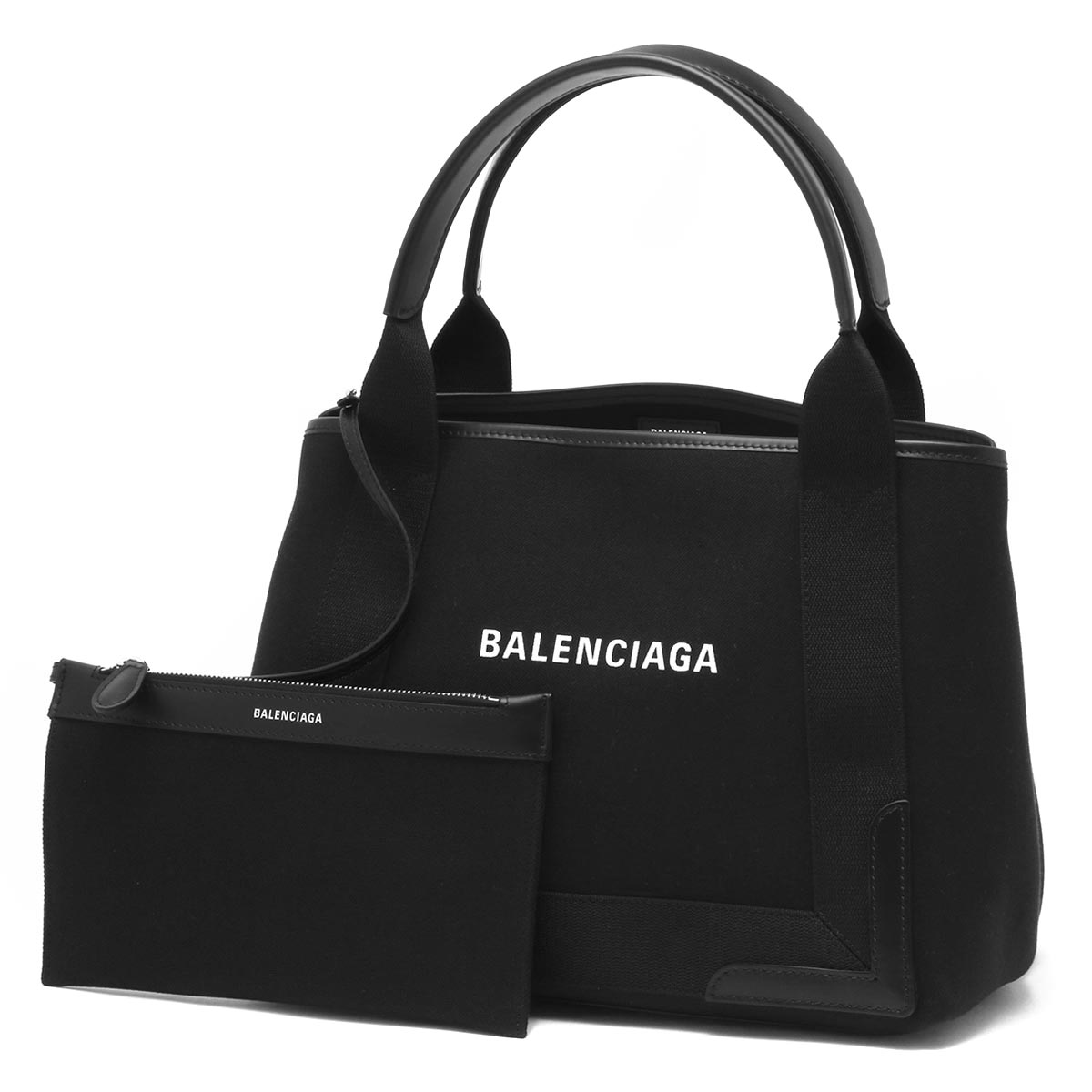 バレンシアガ トートバッグ バッグ レディース ネイビーカバス S ブラック&ブランホワイト 339933 2HH3N 1000 BALENCIAGA