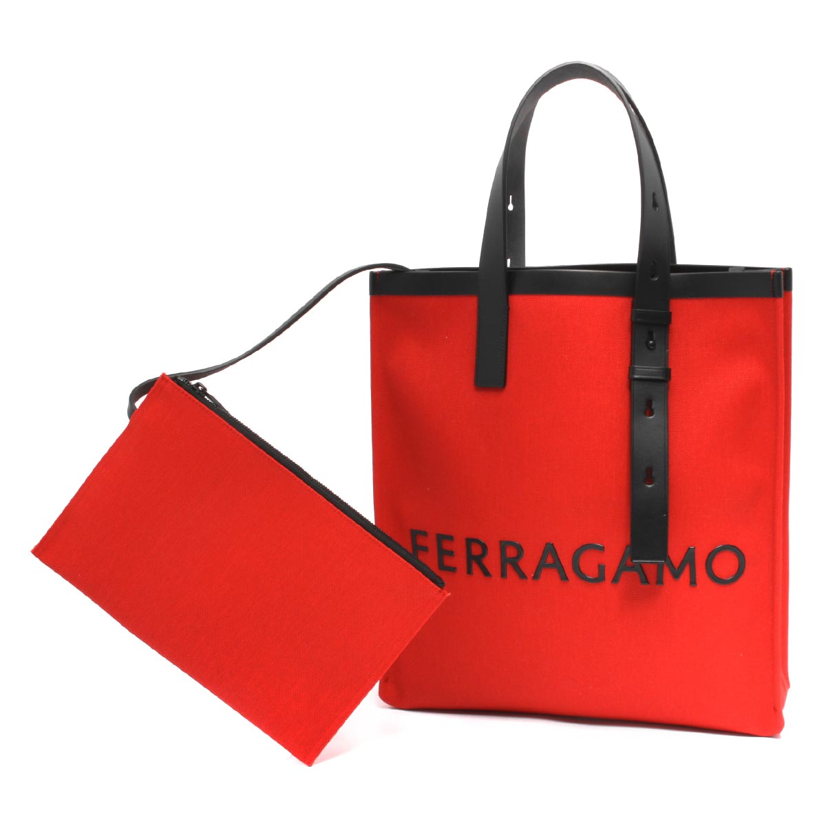 tFK g[gobO obO Y fB[X tCbh&ubN 241297 FLAME RED BLACK 0764871 SALVATORE FERRAGAMO