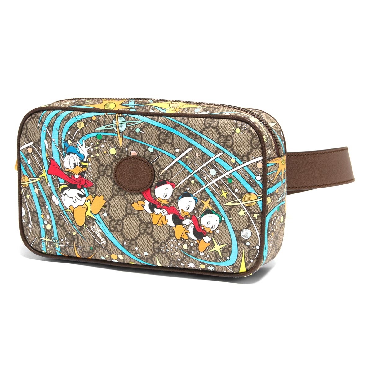 グッチ ベルトバッグ/ウエストバッグ/ボディバッグ バッグ中古 メンズ レディース GGスプリーム GUCCI × DISNEY Donald Duck ドナルドダック ディズニー コラボ ヒューイ デューイ ルーイ セカンドバッグ ベージュ&エボニー&ダークブラウン&マルチ 602695 2O4AT 8679