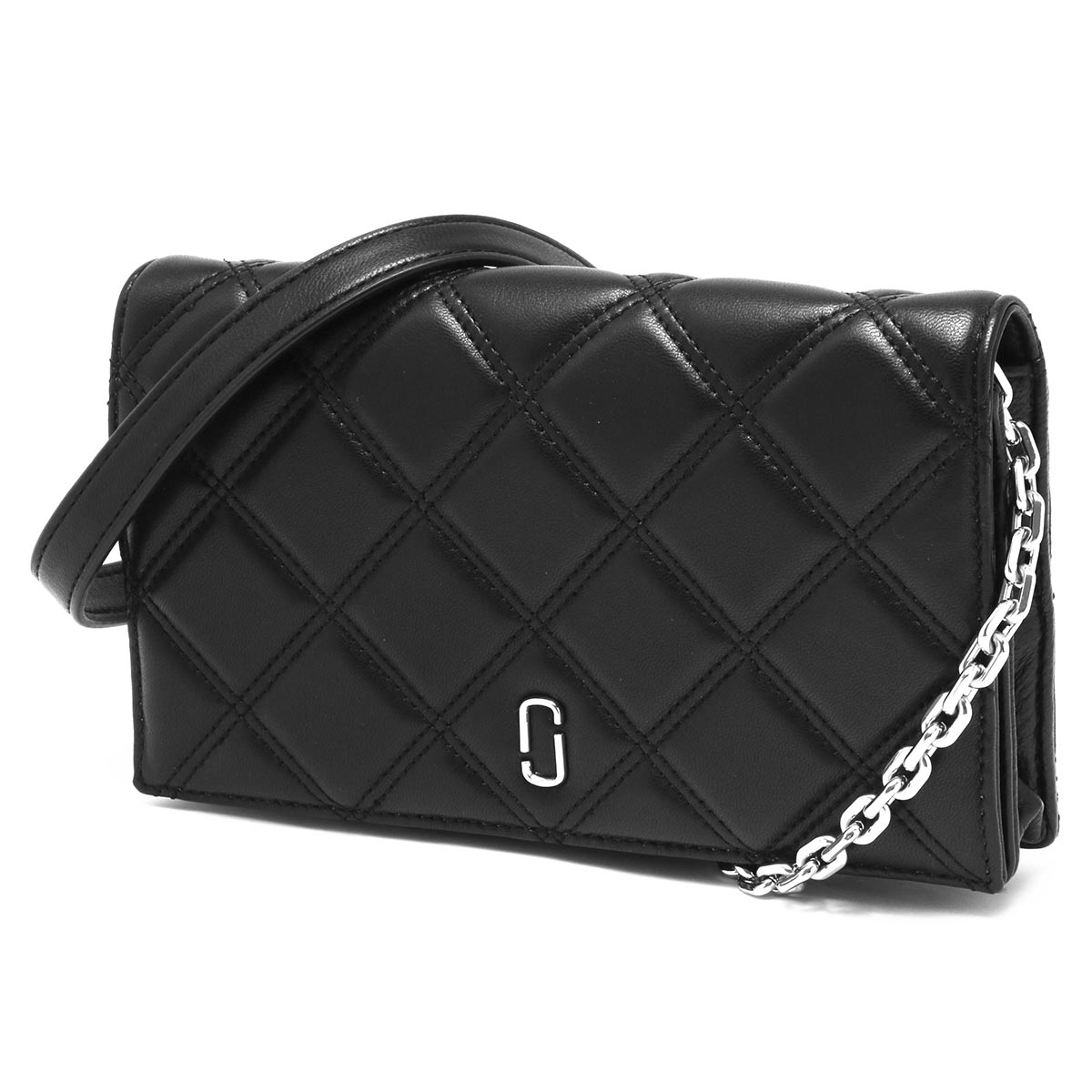 マークジェイコブスチェーンウォレット/ショルダーバッグ/長財布 バッグ レディース キルティング ブラック M0012087 001