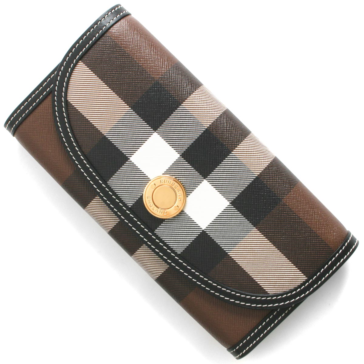 バーバリー 長財布 財布 レディース ハルトン ジャイアントチェック ダークバーチブラウン LS HALTON GC9 122035 A8900 8072668...