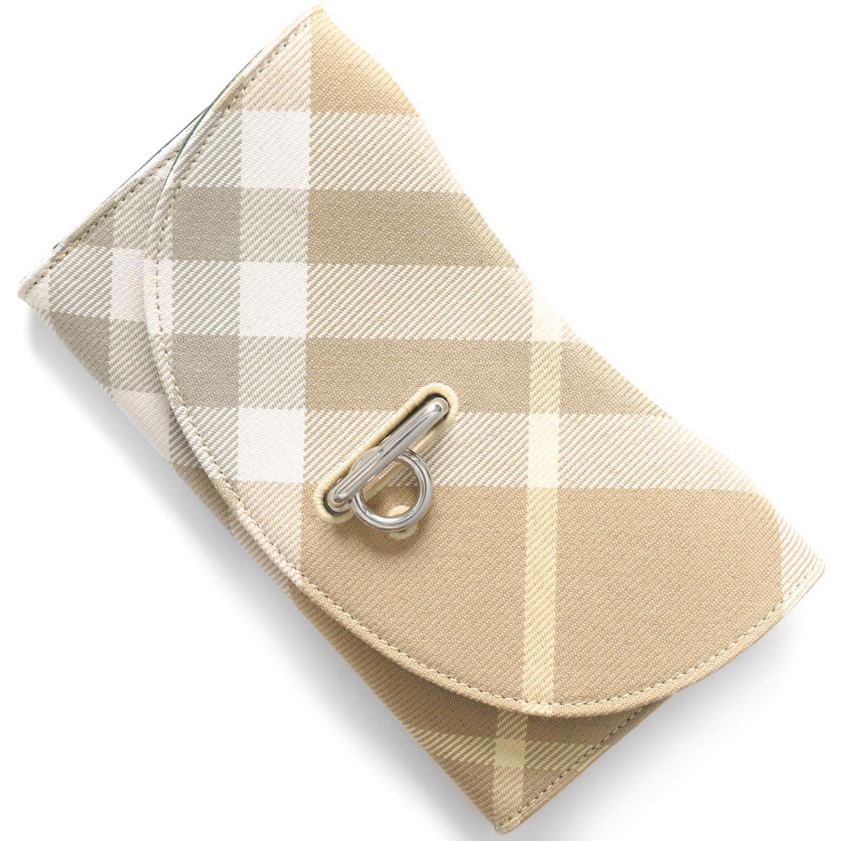 バーバリー 長財布 財布 レディース ロッキングホース バーバリーチェック 三つ折り フラックス(亜麻色)ベージュ LS ROCKING LONG WALLET...