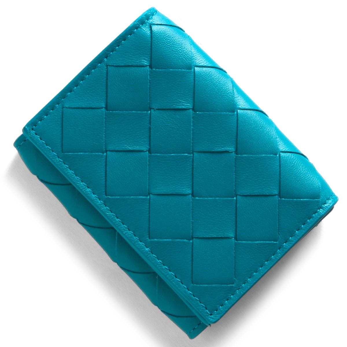 ボッテガヴェネタ三つ折り財布/ミニ財布 財布 レディース イントレチャート ブループリント 609285 VCPP2 4403