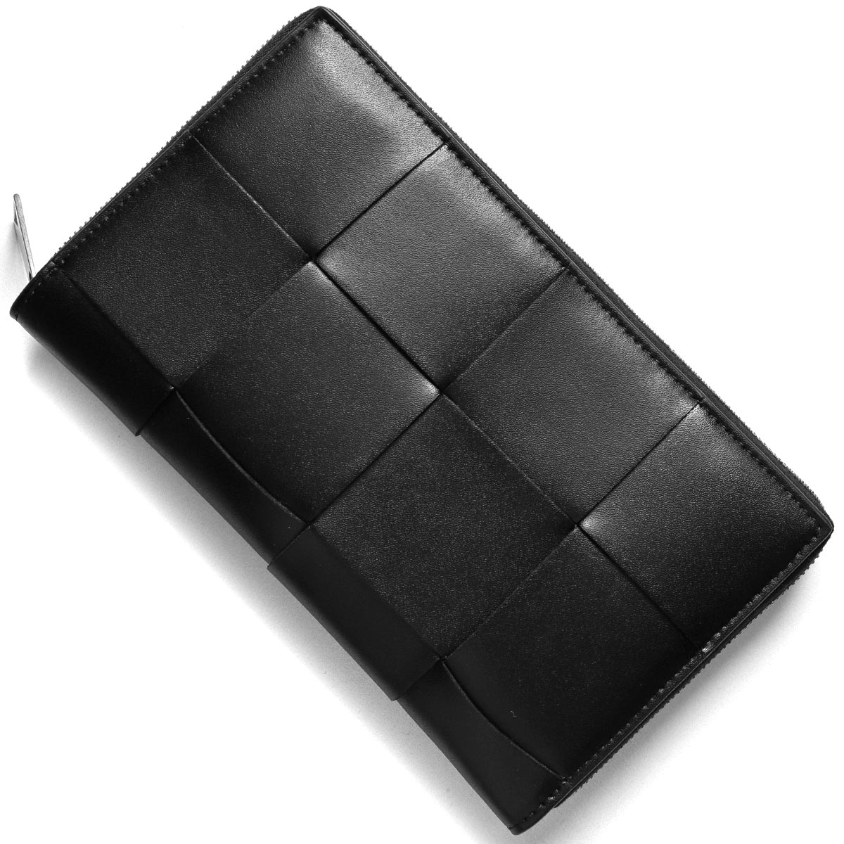 ボッテガヴェネタ (ボッテガ・ヴェネタ) 長財布 財布 メンズ カセット マキシイントレチャート ラウンドファスナー ブラック 649607 V47V1 880...