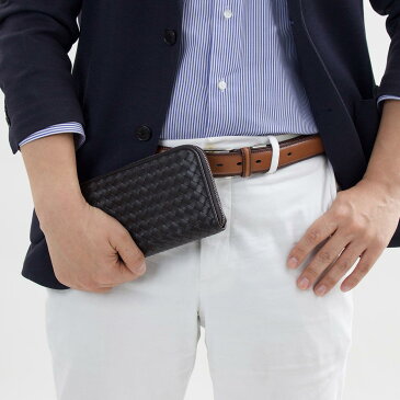 ボッテガヴェネタ (ボッテガ・ヴェネタ) 財布 BOTTEGA VENETA 長財布 イントレチャート INTRECCIATO エスプレッソブラウン 114076 V4651 2006 メンズ