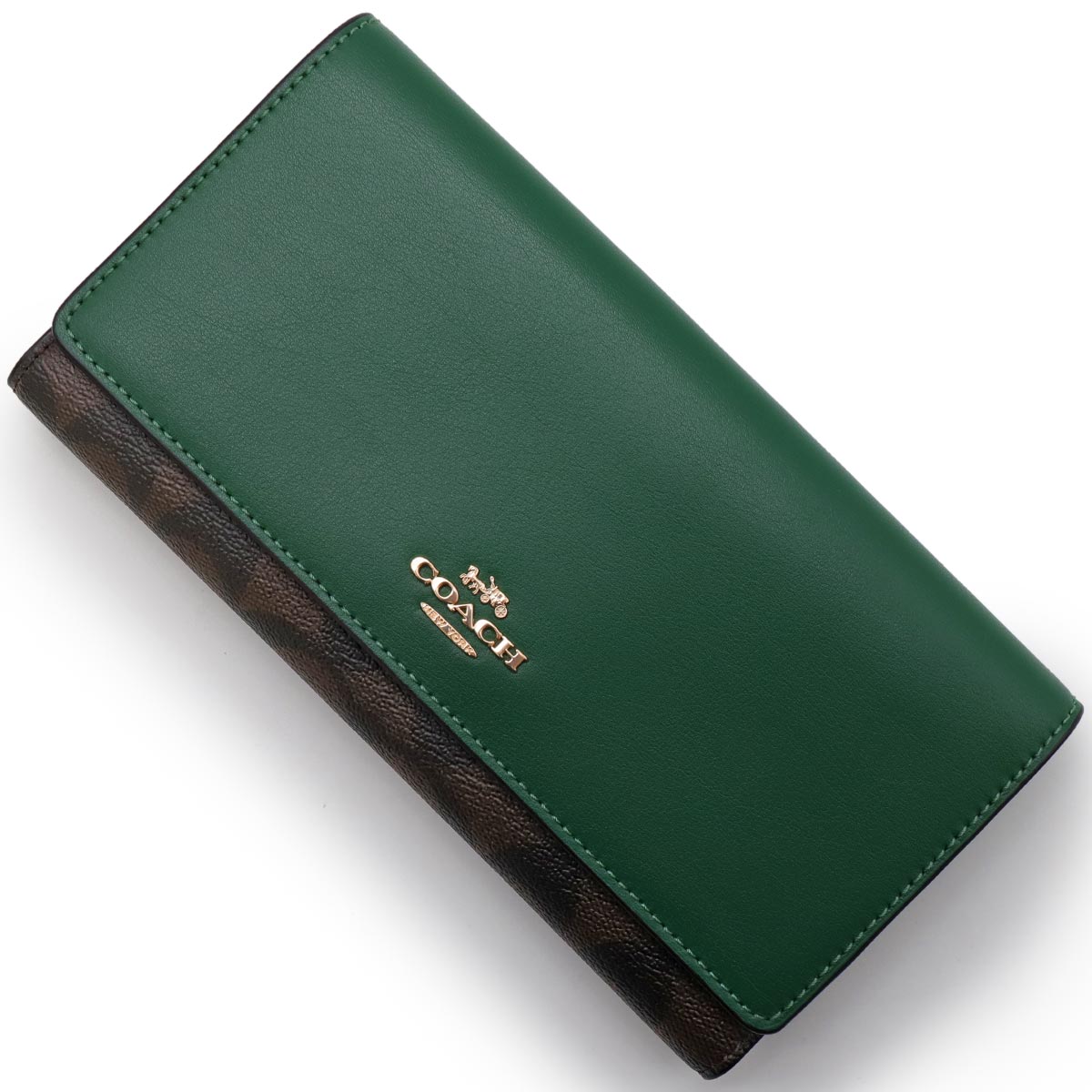 コーチ 長財布 財布 レディース シグネチャー スリム 三つ折り BROWN&DARK PINE C5966 IMW7C COACHのサムネイル