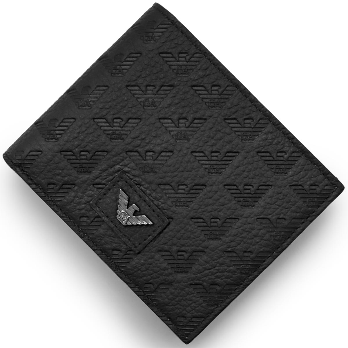 エンポリオアルマーニ二つ折り財布 財布 メンズ イーグルマーク ブラック YEM122 YQ67I 80001