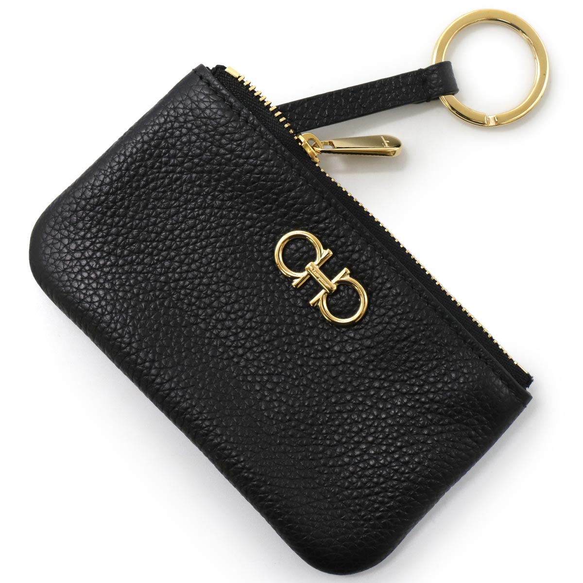 フェラガモコインケース(小銭入れ)/キーケース 財布 レディース ダブル ガンチーニ ブラック 220383 0755125