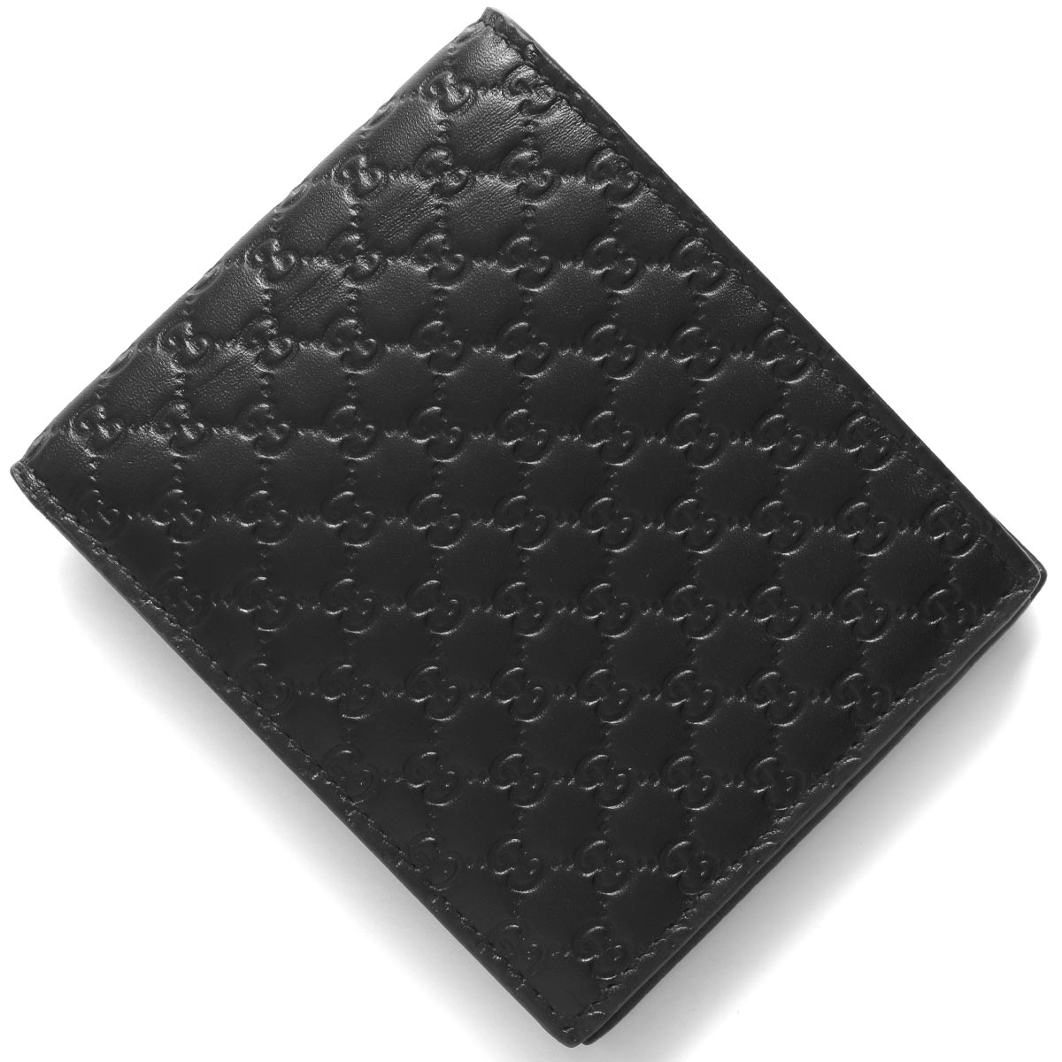 グッチ 二つ折り財布（メンズ） グッチ 二つ折り財布（札入れ） 財布 メンズ マイクログッチシマ 型押し ブラック 260987 BMJ1N 1000 GUCCI