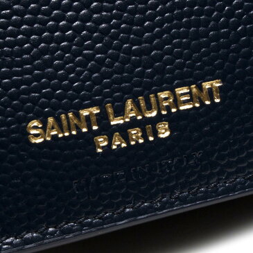 サンローランパリ イヴサンローラン 三つ折り財布 財布 レディース モノグラム YSL ダークブルー 403943 BOW01 4128 SAINT LAURENT PARIS