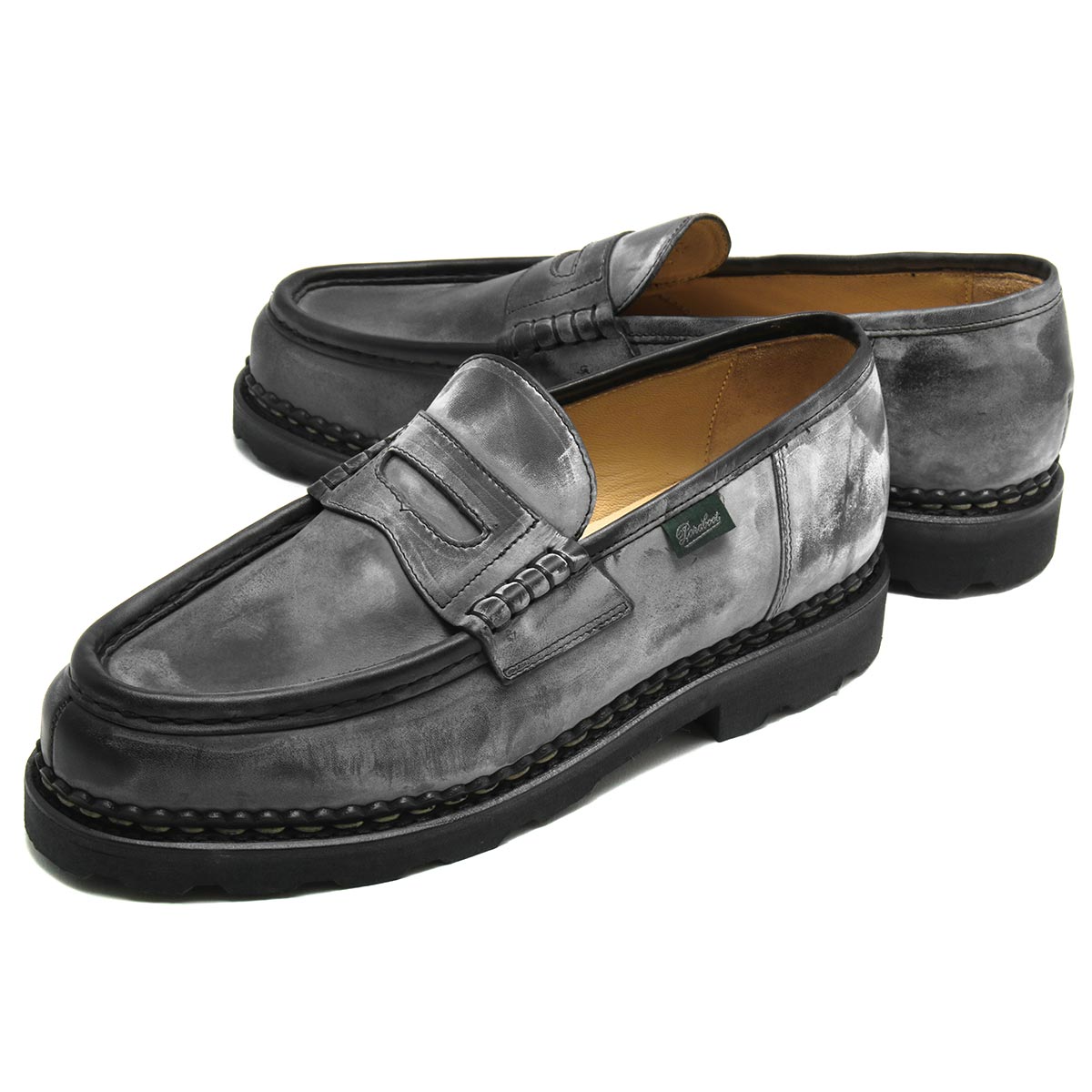 パラブーツローファー/革靴 シューズ メンズ ランス マルシェ２ ブラック REIMS NOIRE-LIS NOIR 099412