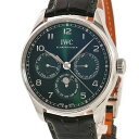 ポルトギーゼ IWC ポルトギーゼ パーペチュアルカレンダー ダブルムーン IW344207 緑 アラビア 永久カレンダー 自動巻き