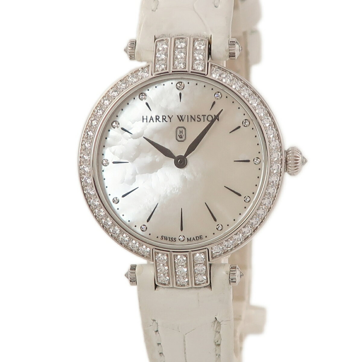 ハリーウィンストン プルミエール PRNQHM31WW001 K18WG無垢 純正ダイヤ シェル バー クオーツのサムネイル