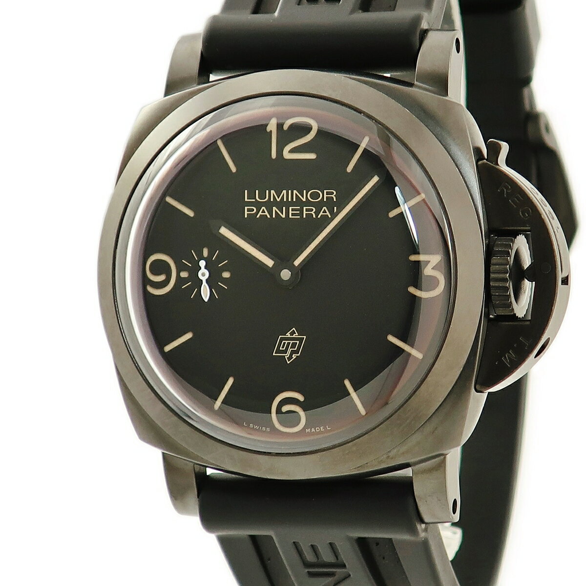 ルミノール 腕時計（メンズ） パネライ ルミノール1950 3デイズ チタニオ DLC PAM00617 R番 黒DLC加工チタニウム 限定 手巻き