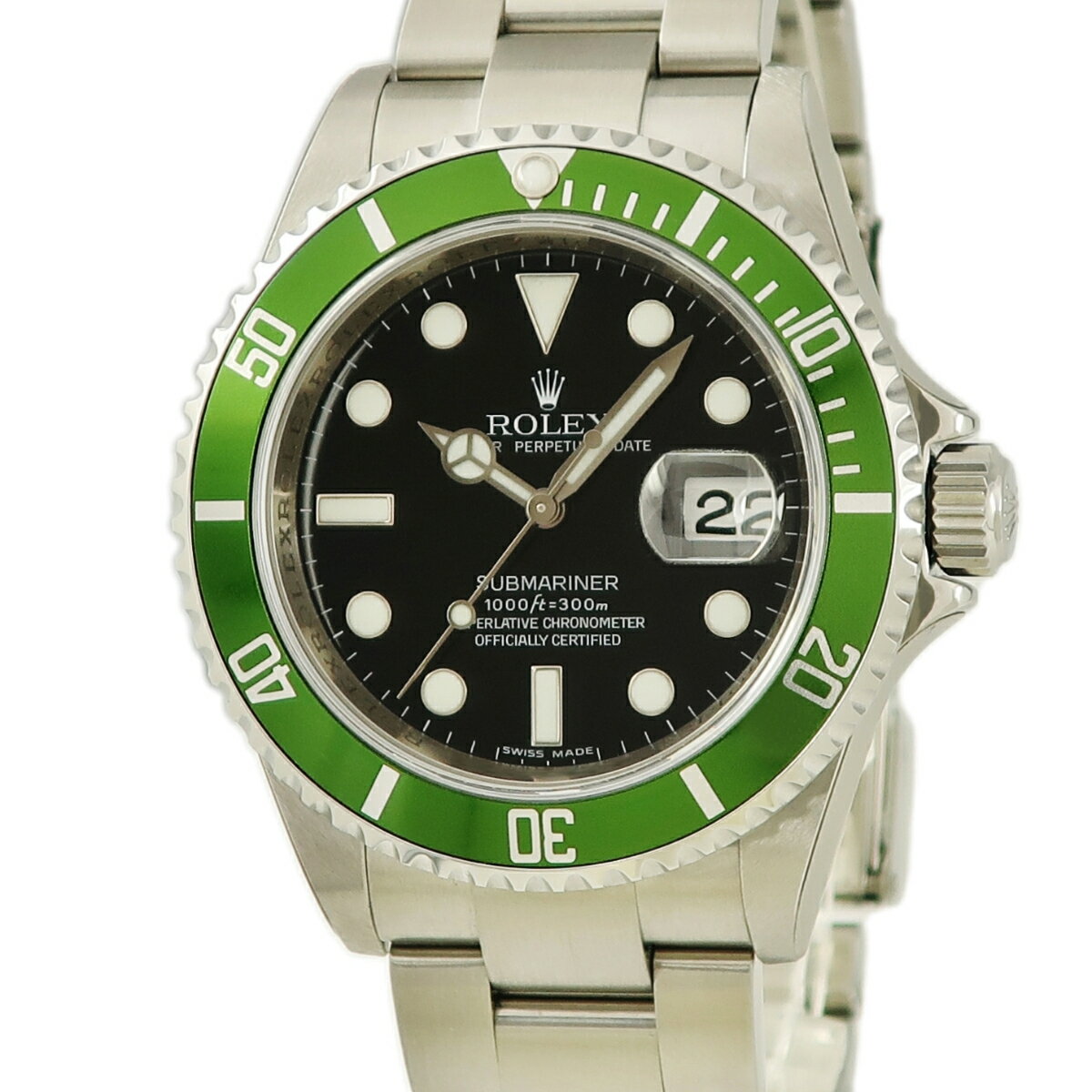 サブマリーナ 腕時計 ロレックス（メンズ） ロレックス サブマリーナ デイト 16610LV 未使用 M番 グリーンサブ 黒 ライム デッドストック 自動巻き