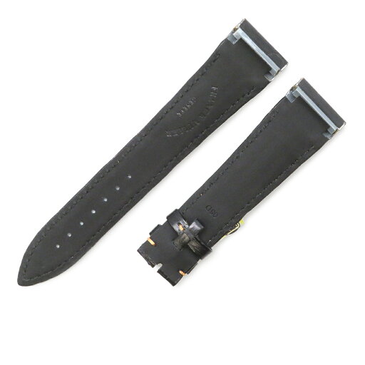 フランクミュラー 腕時計パーツ コンキスタドール グランプリ 8900用 クロコバンド クロコダイル ブラック 未使用 純正 ベルト ロング 22mm 黒 中古