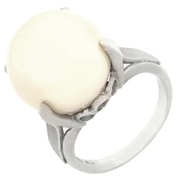 リング 指輪 パールリング Pt900 シルバー 1粒 1P pm900 中古