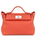 エルメス 2WAYバッグ サック ヴァンキャトル 24/24 29 トゴ レッド 赤 ショルダー 中古(4)