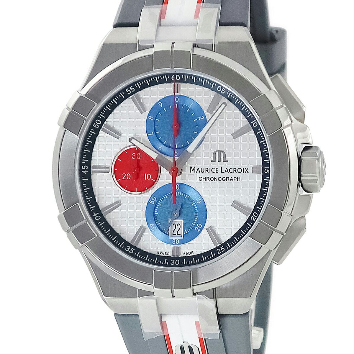 【楽天スーパーSALE】モーリスラクロア アイコン クロノグラフ 44mm AI1018-TT031-130-2 未使用 デイト マヒンドラ クオーツ