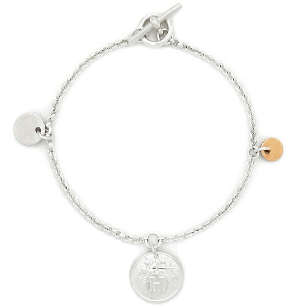 エルメス ブレスレット エクスリブリス PM シルバー925 シルバー SH SV925 Au750 K18PG 中古