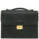 エルメス ビジネスバッグ サックアデペッシュ 27 シェーブル ブラック 黒 ハンドバッグ 中古