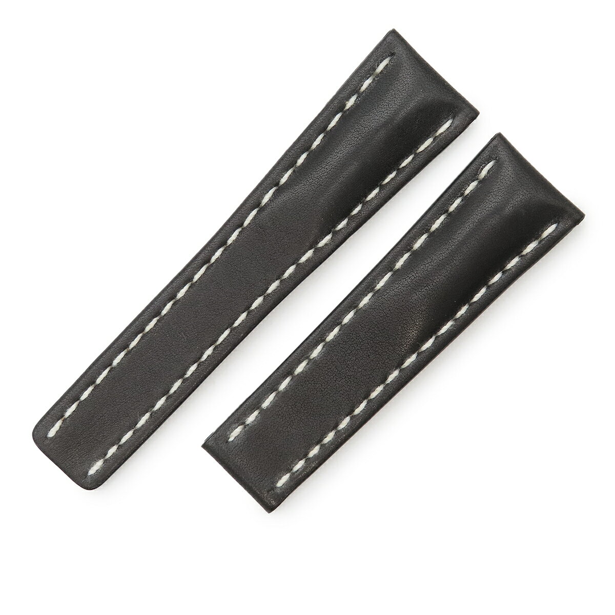 ブライトリング ナビタイマー コスモノート用 カーフベルト 未使用 純正 ベルト ストラップ バンド バックル用 22mm 黒