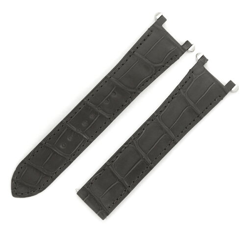 カルティエ パシャ 41mm用 クロコバンド 未使用 純正 尾錠用 ベルト ストラップ 21mm グレー カルティエ パシャ 41mm用 クロコバンド 未使用 純正 尾錠用 ベルト ストラップ 21mm グレー