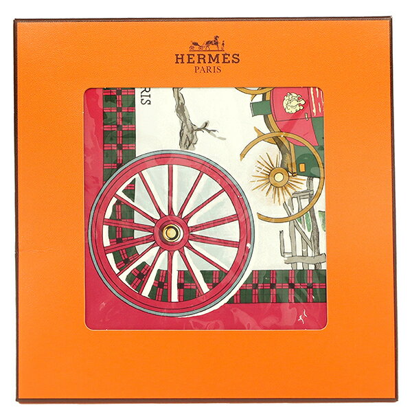 エルメス スカーフ カレ90 CARRE シルク マルチカラー 【The Bull & Mouth Regent's Circus Piccadilly/郵便馬車】未開封 中古