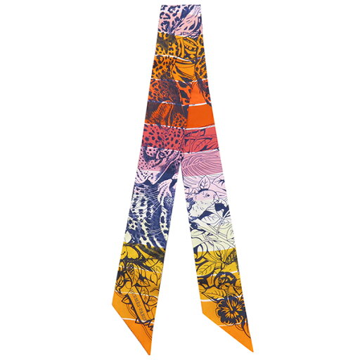 エルメス スカーフ ツイリー シルク マルチカラー 【JUNGLE LOVE RAINBOW/ジャングル ラブ レインボー】 中古 エルメス スカーフ ツイリー シルク マルチカラー 【JUNGLE LOVE RAINBOW/ジャングル ラブ レインボー】 中古