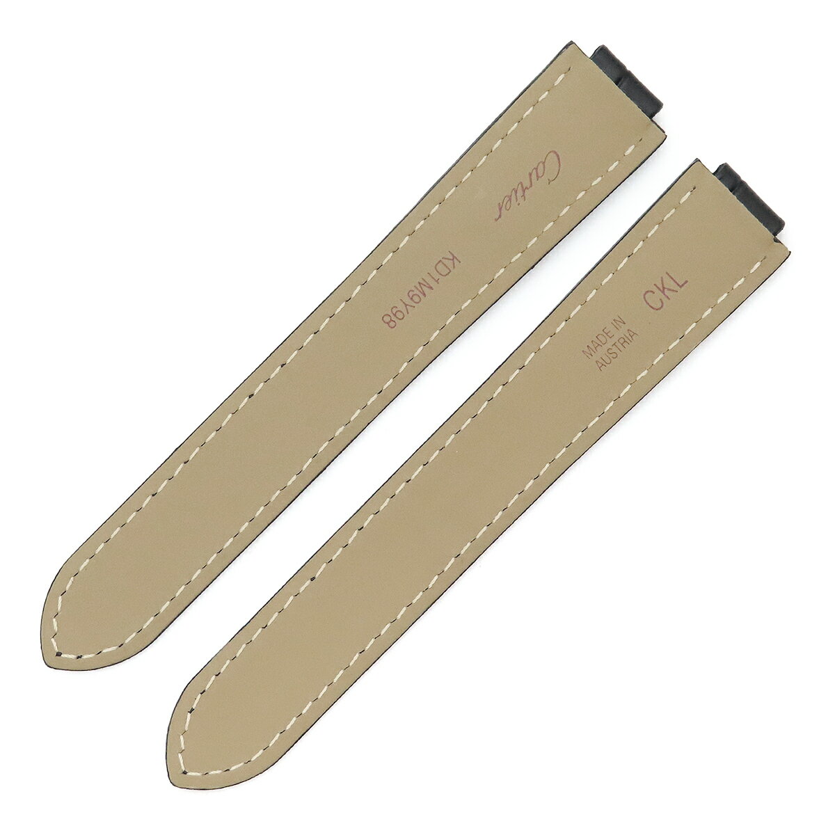 カルティエ 腕時計パーツ バロンブルー用 クロコバンド クロコダイル ブラック 未使用 純正 替え ベルト Dバックル用 ベルト ストラップ 18mm ブラック 黒 中古