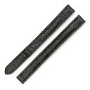 カルティエ 腕時計パーツ クロコダイル ブラック 純正 替え クロコ バンド ベルト ストラップ Dバックル用 9mm ブラック 黒 中古