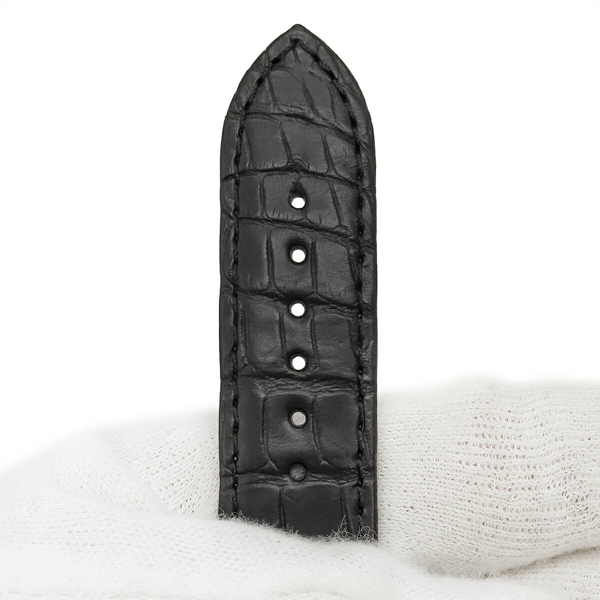 ブルガリ クロコバンド Mサイズ 未使用 純正 替え ベルト ストラップ 21mm ブラック 黒