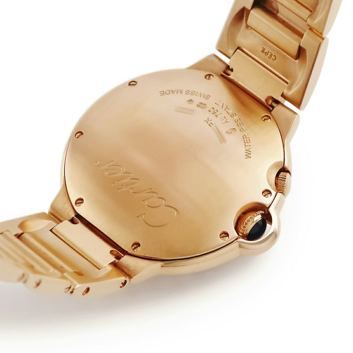 カルティエ バロンブルー ドゥ カルティエ W6920035 OH済 K18RG無垢 シェル ローマン クオーツ