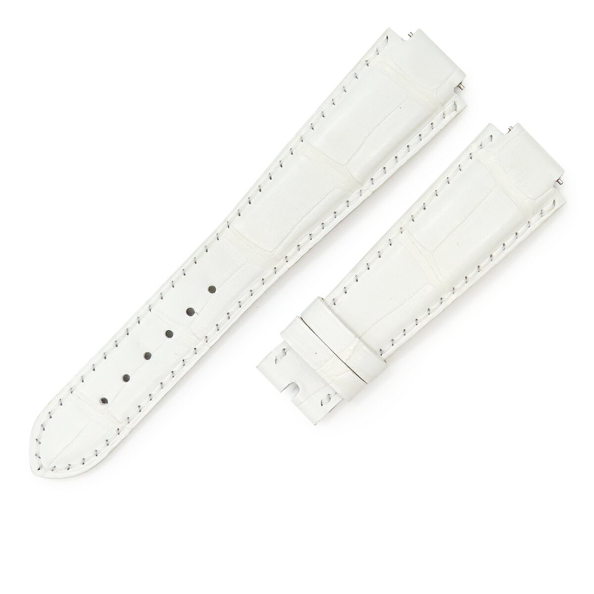 ハリーウィンストン プルミエール用 クロコバンド 純正 替え ベルト ストラップ バネ棒 21mm ホワイト 白