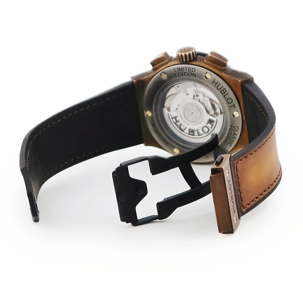 ウブロ クラシック フュージョン クロノ ベルルッティ 521.BZ.05IG.VR.BER19 コールドゴールド 限定 自動巻き