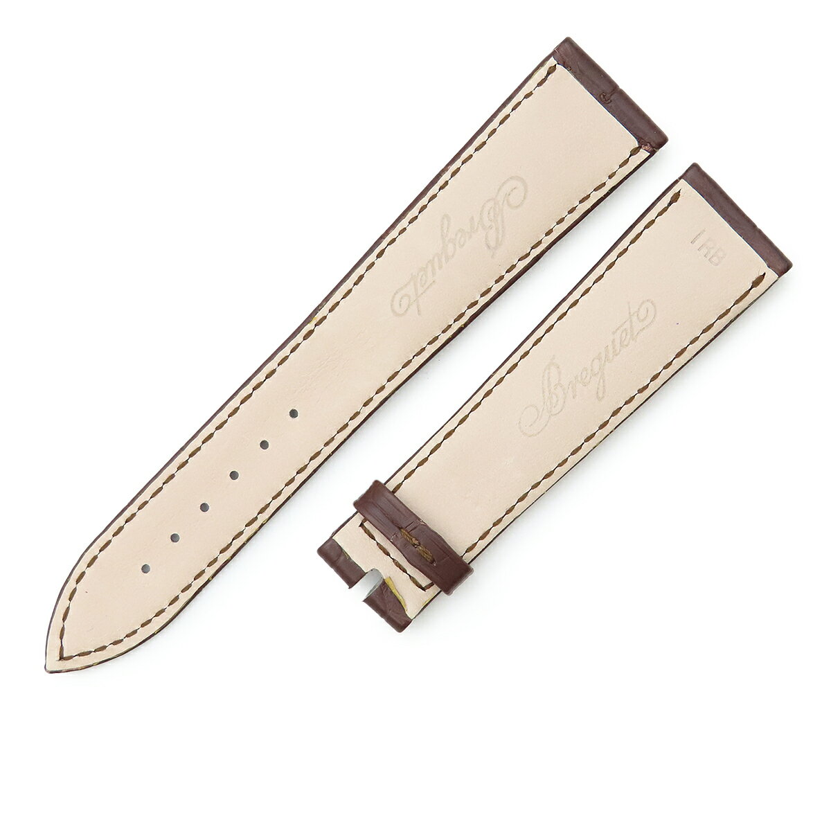ブレゲ 腕時計パーツ クロコダイル ブラウン 未使用 純正 クロコ ベルト バンド 替え 予備 スペア ストラップ 20mm ブラウン 茶 中古