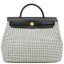 エルメス 2WAYバッグ エールバッグジップPM 31 トワルアッシュ ブラック 黒 中古(4)