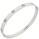 カルティエ ブレスレット LOVE ラブブレス 旧型 K18WG シルバー #21 750WG 18K 18金 バングル B6067621 中古